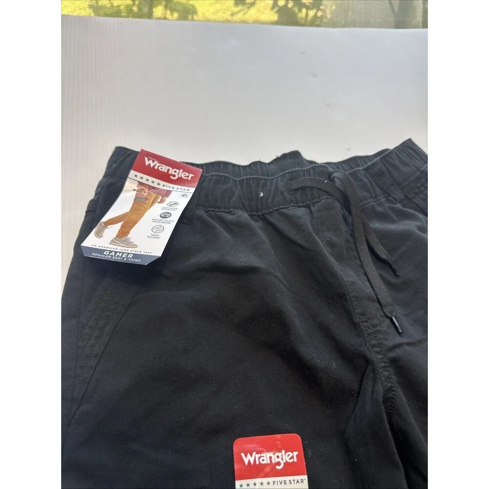 Wrangler Boys Five Star Gamer Cargo Jogger Pants Black NWT Size 10 Slim